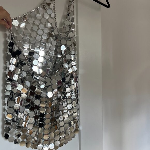 12th Tribe Diana Silver Disco Dress XS - Picture 5 of 5